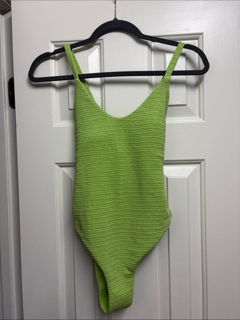 Venus Ribbed Neon Green One-Piece Swimsuit